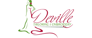 logo design for Deville Tailoring and Embroidery
